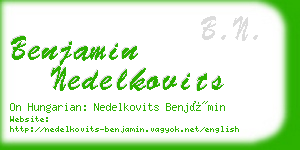 benjamin nedelkovits business card